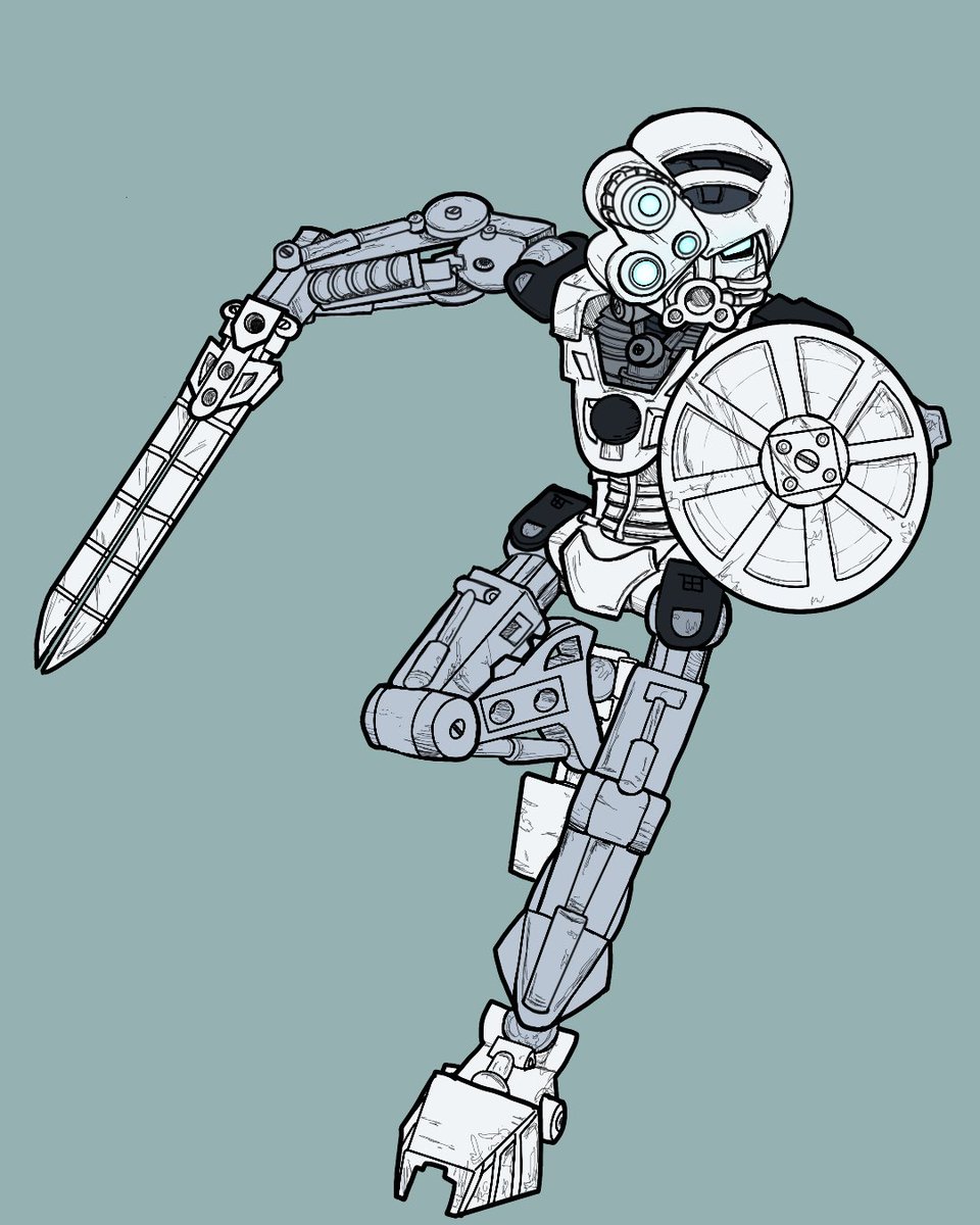 Sardunka01's tweet photo. Happy #810NICLEDay ! Here's a digital drawing I did of Toa Kopaka not too long ago. #Bionicle https://t.co/WICrM8fngx