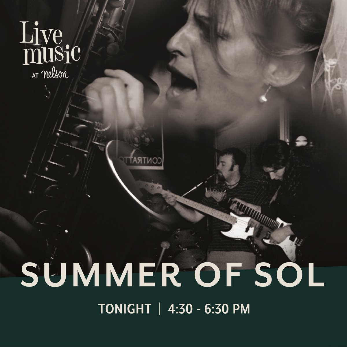 It’s Live Music Thursday! From 4:30-6:30pm, Summer of Sol will be performing a delightful mix of funk music in front of the gallery. Stop by on your way home for an instant mood boost!