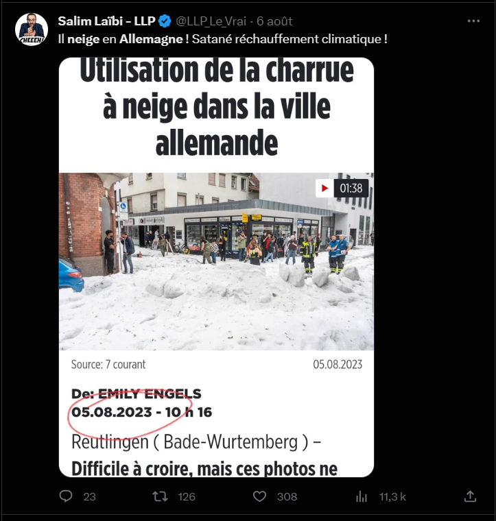 SergeZaka's tweet image. [Thread] Je vous propose dans ce fil de passer en revue les principaux manipulations climatosceptiques de la semaine :
- le "froid" en France
- la "neige" en Allemagne
- la fraicheur de la méditerranée
Accrochez vous, ça va sabrer. A dérouler et partager 👇
1/4