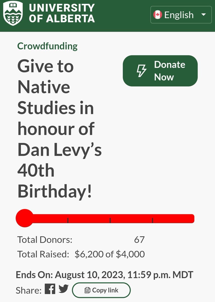 Today's the final day to donate. Huge thanks to everyone that helped us crush the goal this year! We 💚💛 you!

ualberta.alumniq.com/crowdfunding/C…