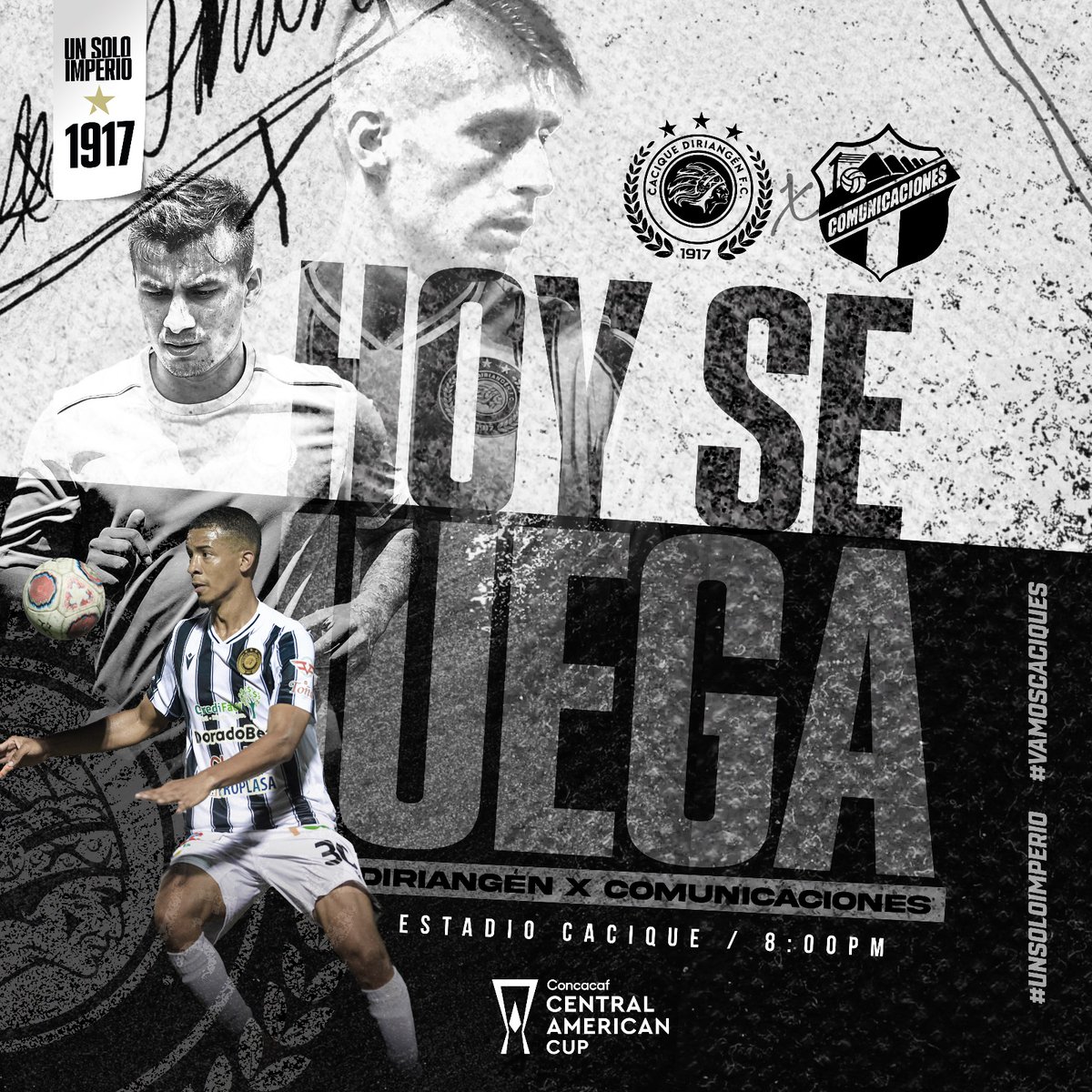 Diriangen_FC's tweet photo. 🏹 ¡𝗛𝗢𝗬 𝗝𝗨𝗘𝗚𝗔 𝗘𝗟 𝗖𝗔𝗖𝗜𝗤𝗨𝗘! 🏹

Esta noche nos vemos en casa para buscar el triunfo en la segunda fecha de la #CopaCentroamericana2023 🏆. ¡𝐔𝐧𝐢𝐝𝐨𝐬 𝐩𝐨𝐫 𝐞𝐥 𝐭𝐫𝐢𝐮𝐧𝐟𝐨! 💪

🆚 @CremasOficial
⏰ 8:00 PM
🏟️ Estadio Cacique
🎟️ C$100 General 

📍 Boletos disponibles en tienda Cacique Diriangén en Diriamba y a partir de las 3PM en taquilla del estadio. 

#UnSoloImperio #VamosCaciques