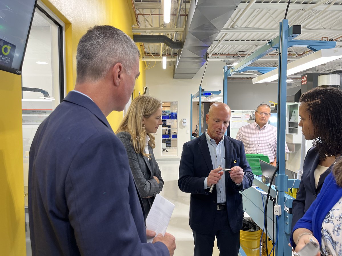 OnkosSurgical's tweet photo. Thank you to Congresswoman Mikie Sherrill, Dr. Kathleen Beebe, and a delegation from NJ #lifesciences, #government, and #manufacturing service organizations. A great way to share our innovation and manufacturing expertise and hear from those who help make it possible! https://t.co/6KhZmc6HPu