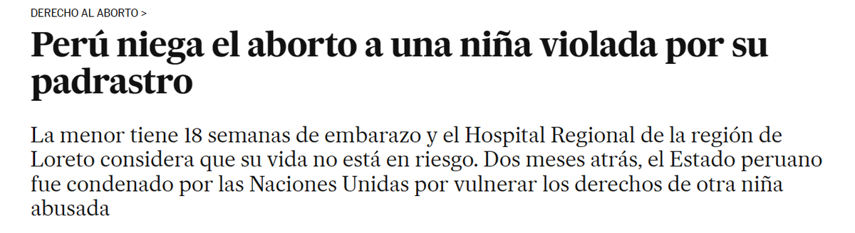 comuflauta's tweet photo. Una niña de 11 años fue violada por su padrastro en Loreto, Perú.

A causa de la violación la niña se ha quedado embarazada. El hospital se ha negado a realizar un aborto porque en Perú están penados. 

Están obligando a una niña de 11 años a tener un hijo de la violación de su padrastro.