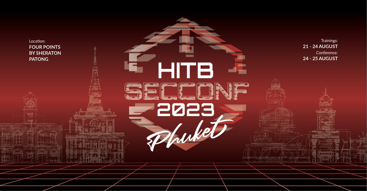 HITBSecConf's tweet photo. Only 2 weeks until #HITB2023HKT kicks off! 

It's not too late to join us - we have loads of trainings and talks going on in-person and online, including our free CommSec track!

From the hardware level to AI-assisted pentesting, find something for you: https://t.co/dxVW6YhVHk https://t.co/Hsnh6B72T8