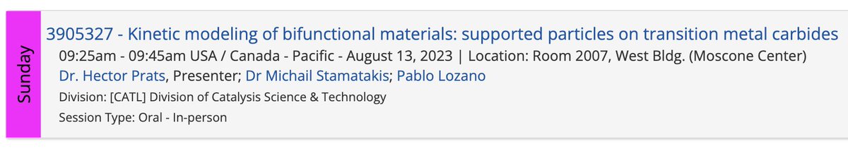 hpratsgarcia's tweet photo. Looking forward to present my work on the kinetic modeling of bifunctional catalysts at the #ACSFall2023 this Sunday, hope to see you there if you're in San Francisco! https://t.co/Snvbmdr8Vw
