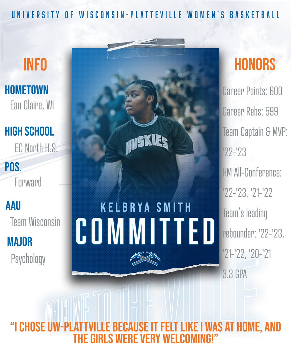 Today we continue welcoming our incoming freshmen with the introduction of Kelbrya Smith! The Eau Claire native attended Eau Claire North High School. 

Pioneer Nation, let’s give Brya a warm welcome!