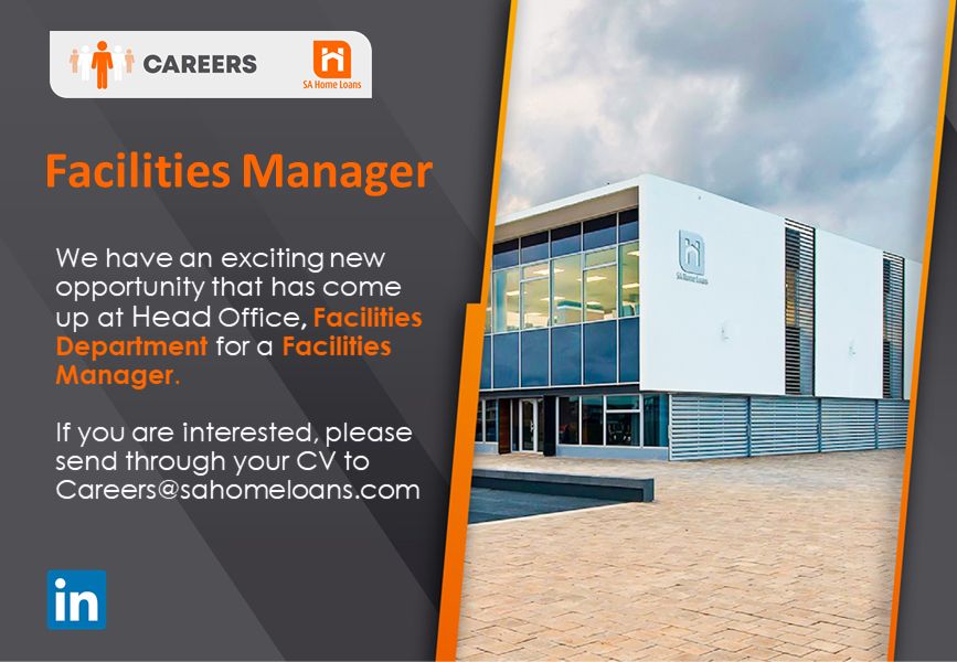 RMakukuli's tweet photo. ๐Facilities Manager - KZN
Education:
-Relevant technical qualification, e.g. BSc degree
-Occupational Health and Safety qualification an advantage
Send your application to careers@sahomeloans.com
Link:
https://t.co/CMlqn3myvA
#SAHomeLoans #SalesCareers #CareerGrowth https://t.co/7geISPL77k