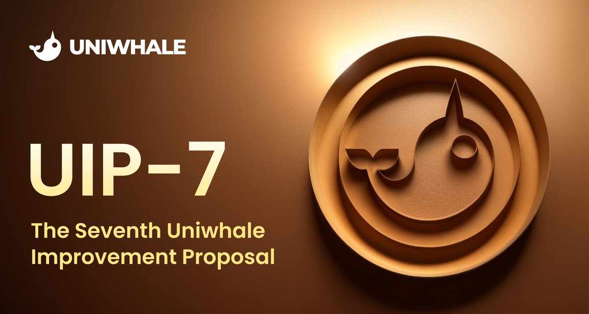 UniwhaleEx's tweet photo. UIP-7 has been open for discussion for some time now, and  we have received a lot of valuable feedback. As a result, the official vote for UIP-7 will begin at 2PM UTC August 11, 2023 and last for 72 hours.

UIP-7 is aim to facilitate and fortify Uniwhale’s cross-chain expansion to Arbitrum from BNB. We propose that Uniwhale and @wormholecrypto collaborate to build a novel “Mesh” architecture that will aggregate liquidity across Uniwhale’s deployments on @BNBCHAIN and @arbitrum.

Check out more details here: https://t.co/xqgY4gvzw0