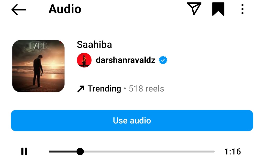 ItsDiptiDZ's tweet photo. Saahiba is currently trending on Instagram 🥹💙 https://t.co/Ba3QMxyZ37