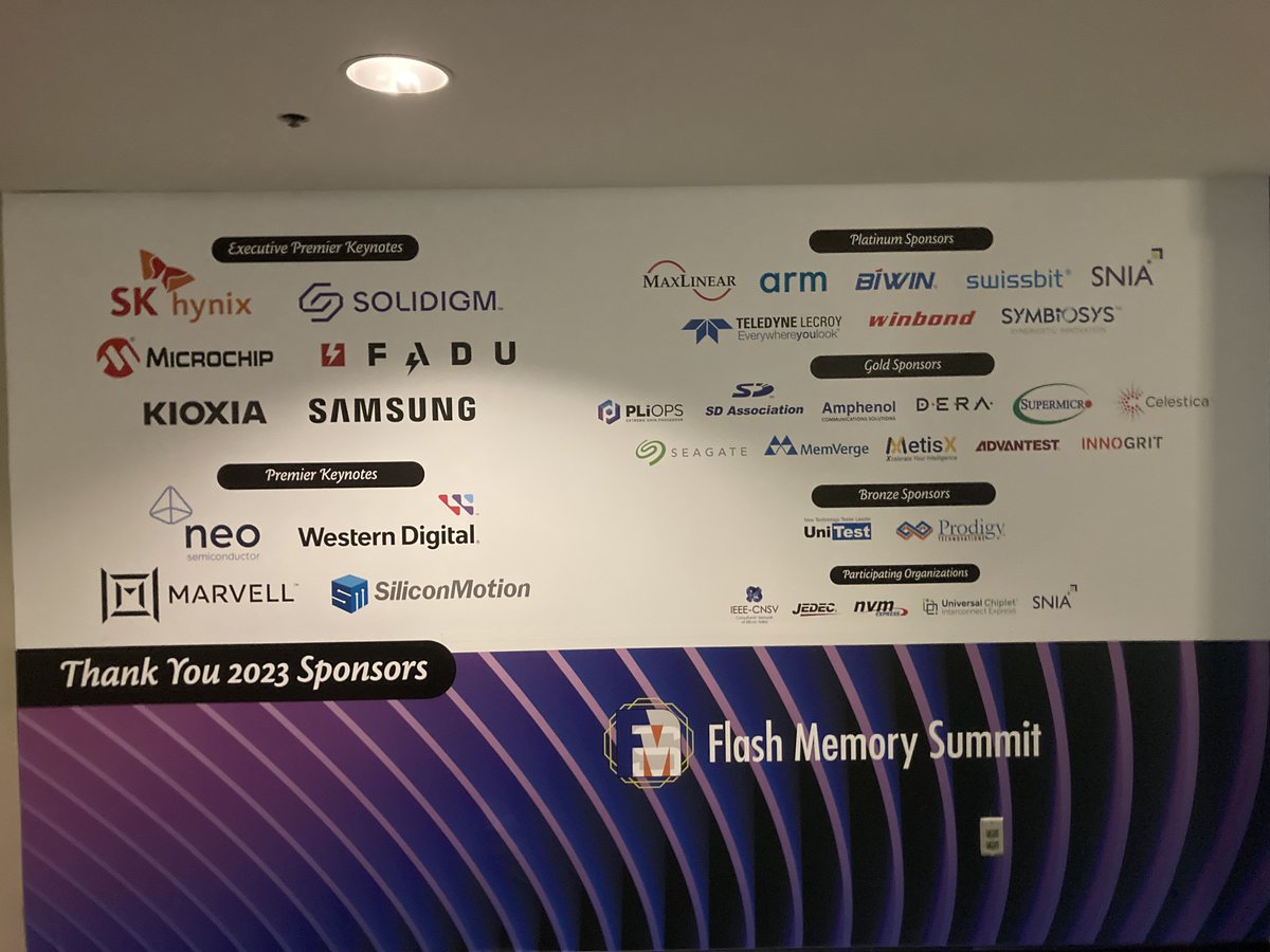AlanWeckel's tweet image. Wrapping up a productive week here in Santa Clara at the @flashmem, where @cdepuy and I&apos;ve been immersed in the latest trends, insights and significant milestones within the world of #flashmemory. The dynamic interplay with the #AI landscape has been a focal point, and it&apos;s truly…