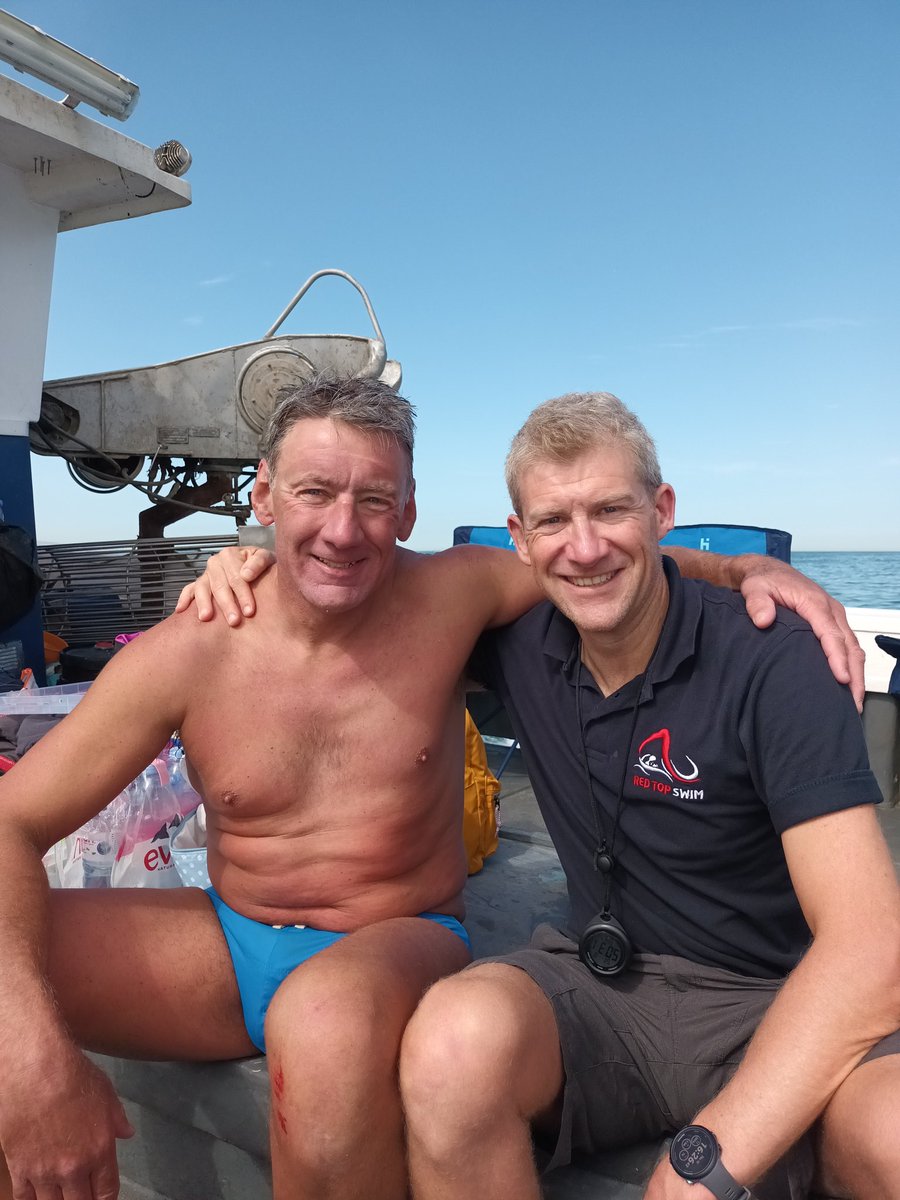 Nigel Robson is an English Channel swimmer. After 3 relays he lays claim to solo status in an awesome time of 10.50 🏊‍♂️👊🏊‍♂️👊 <a href="/CSAswimmers/">Channel Swimming Association</a> <a href="/RedTopSwim/">RedTopSwim</a> <a href="/multisportnut/">Multisport Nutrition</a>