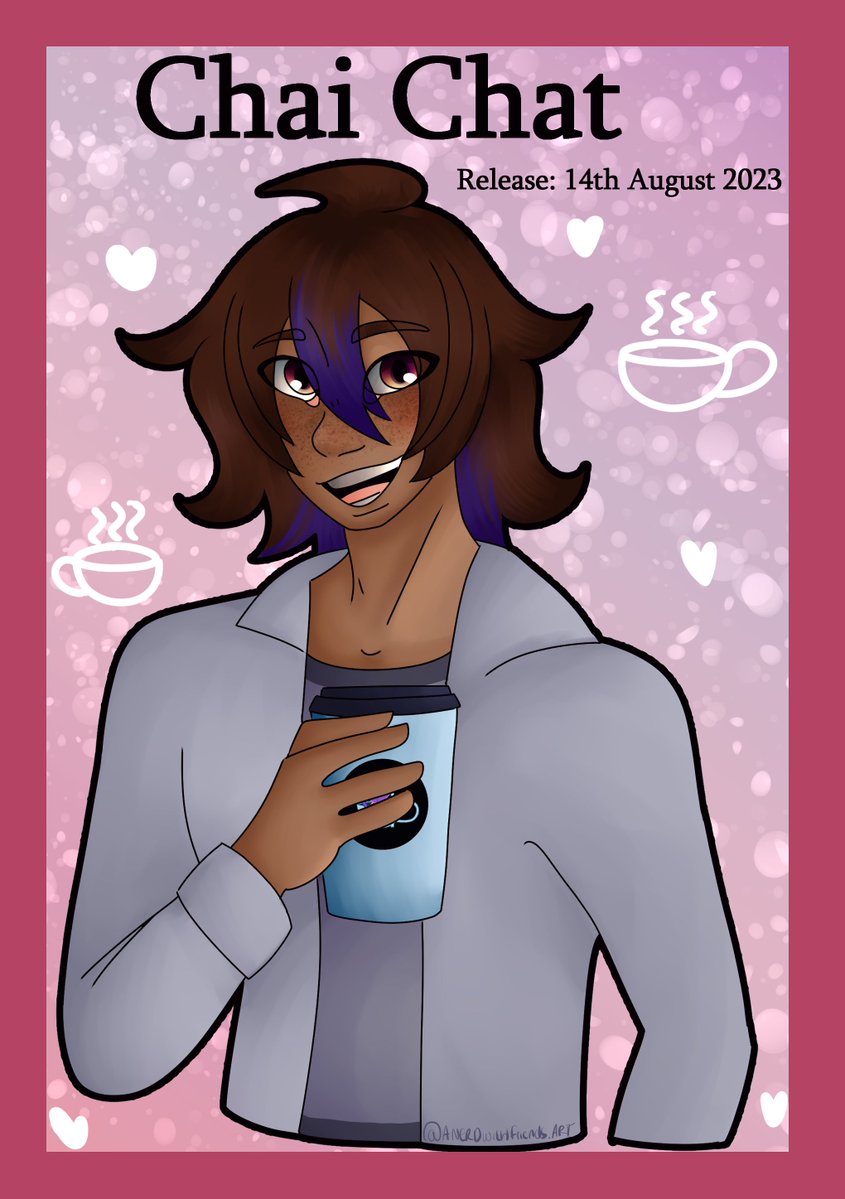 ANerdWithFriend's tweet photo. For the last few months I've been developing a visual novel as part of a uni project! Its taken a lot of hours of hard work, but its all been worth it!
Chai Chat will be released on August 14th!
It will be available through Itch!
#visualnovel #indiegame #vndev https://t.co/xioM9brH1Y