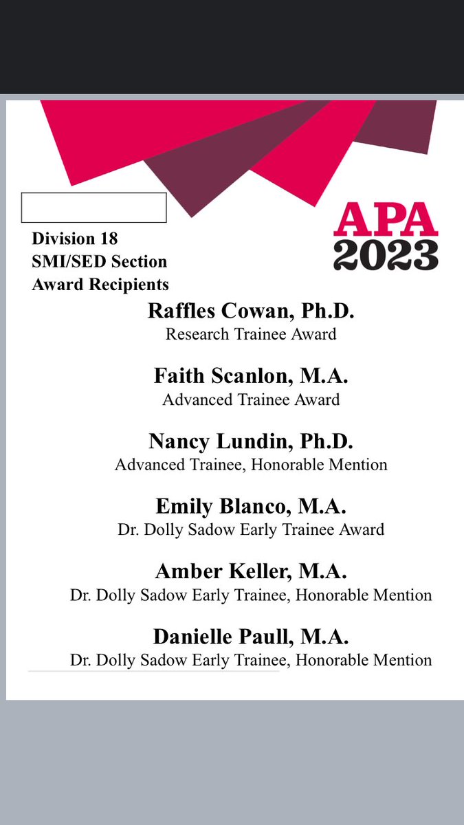 Congratulations to our 2023 Trainee Award honorees!