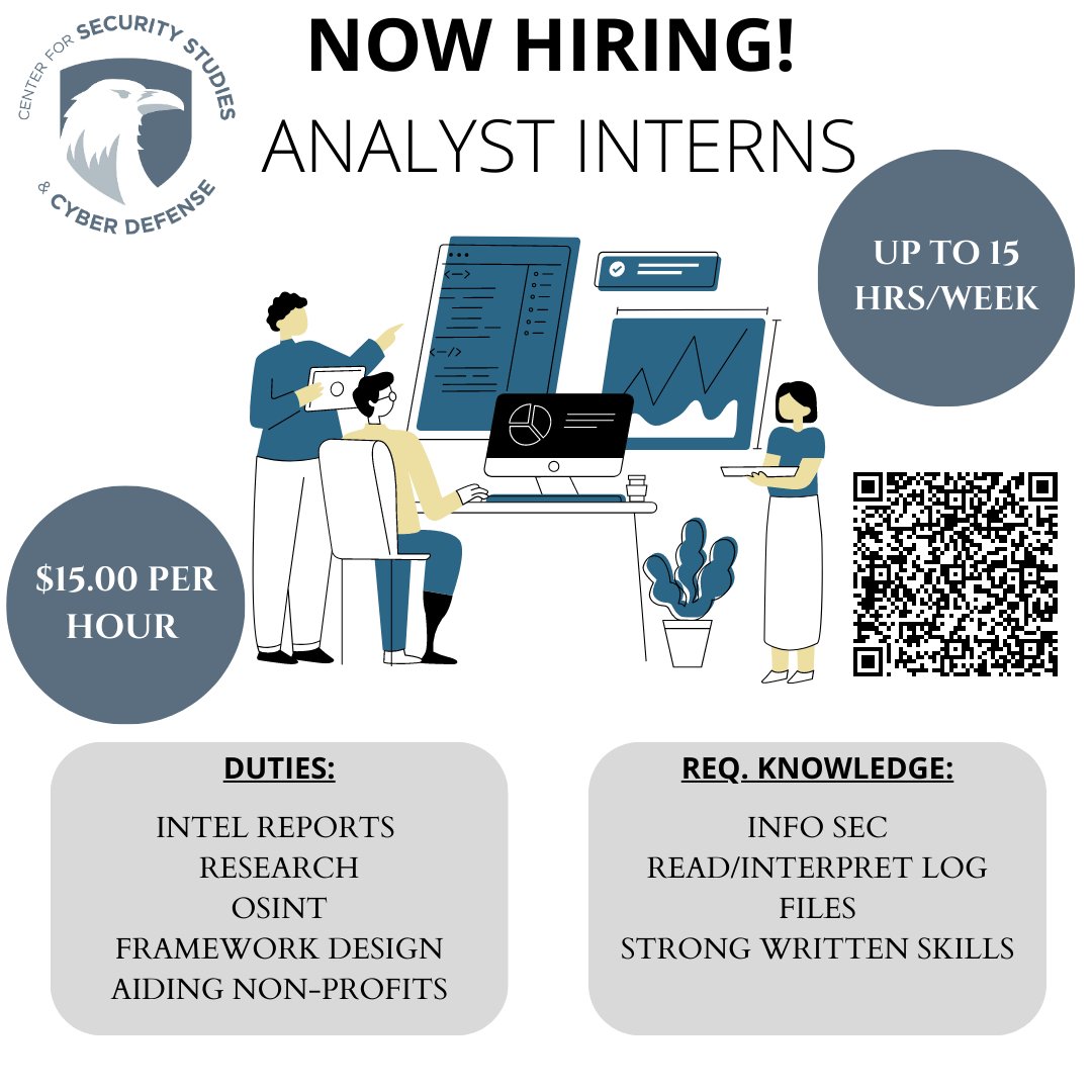 We are currently searching for Analyst Interns during the academic year! If you are a current student at @AndersonU, scan the QR code below!
#jobsearching #andersonuniversity #internships