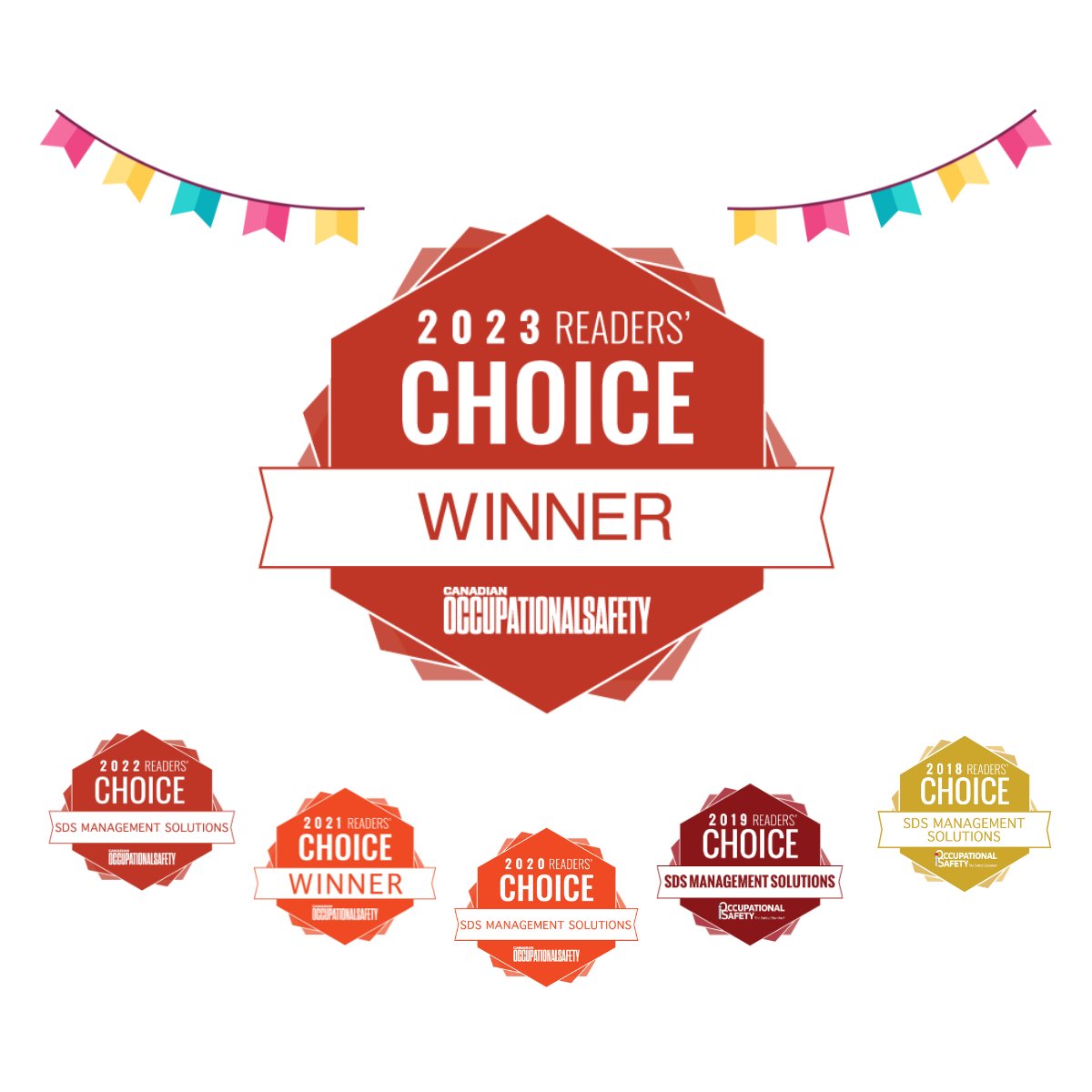 SDSRiskAssist's tweet photo. We're so grateful to our clients & supporters for voting for SDS RiskAssist. We're thrilled to receive our 6th @COSmagazine Readers' Choice Award!

How does our small company economically support clients with tens of thousands of SDSs? We use expert proprietary software & #AI. And now, we're using our #data to feed #machinelearning models for even faster onboarding, data matching to regulatory lists & automated SDS updates.

Want to learn more? Check out our website👇
https://t.co/RGcPlX60LN

#ArtificialIntelligence #chemicalsafety #preventioniskey