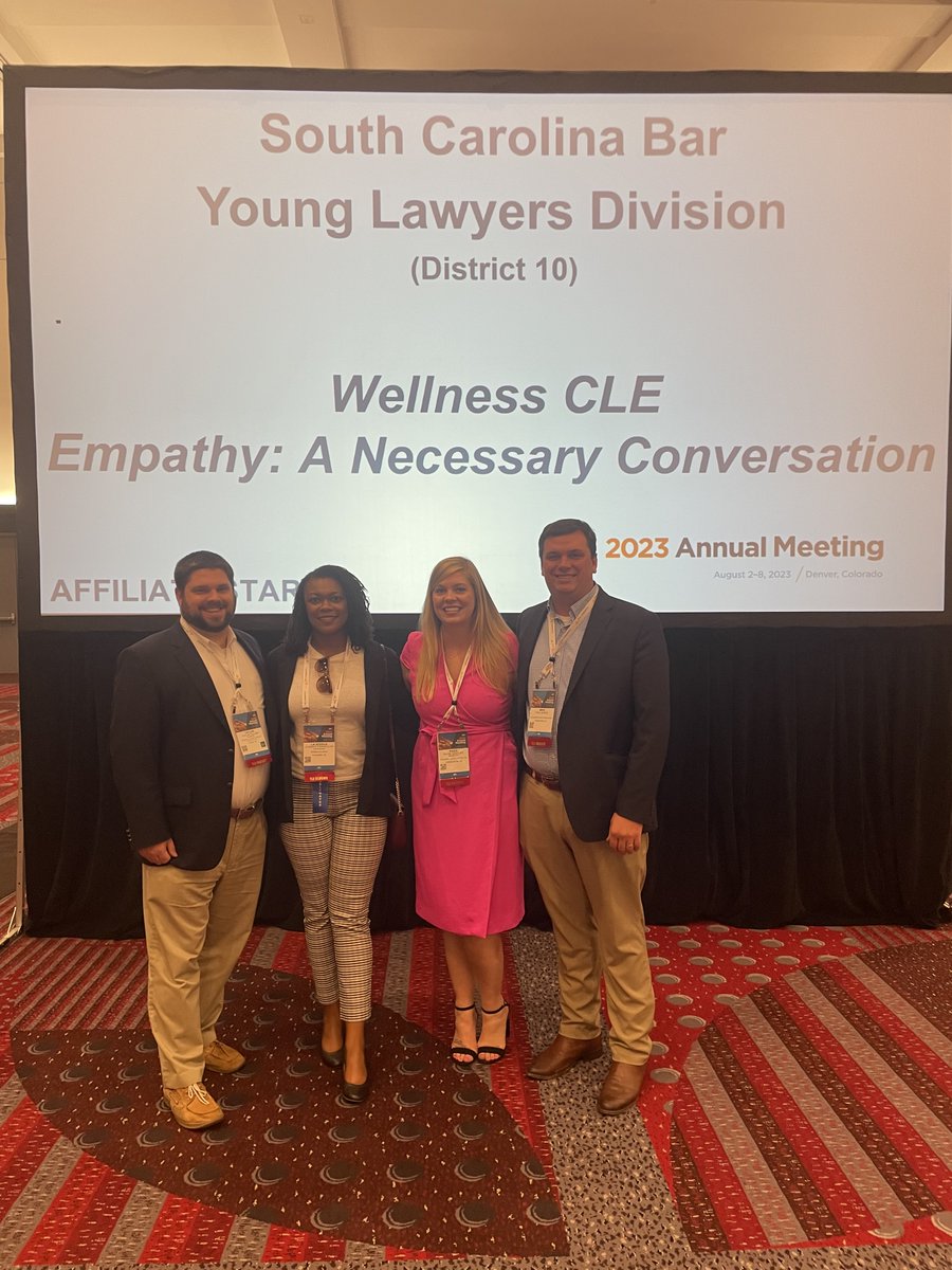 SCBAR's tweet image. Join us as we celebrate our incredible Young Lawyers Division! YLD won multiple awards at the 2023 Annual Meeting in Denver, including Outstanding Affiliate. Their dedication, talent, and hard work truly shines through! Congratulations 🎉