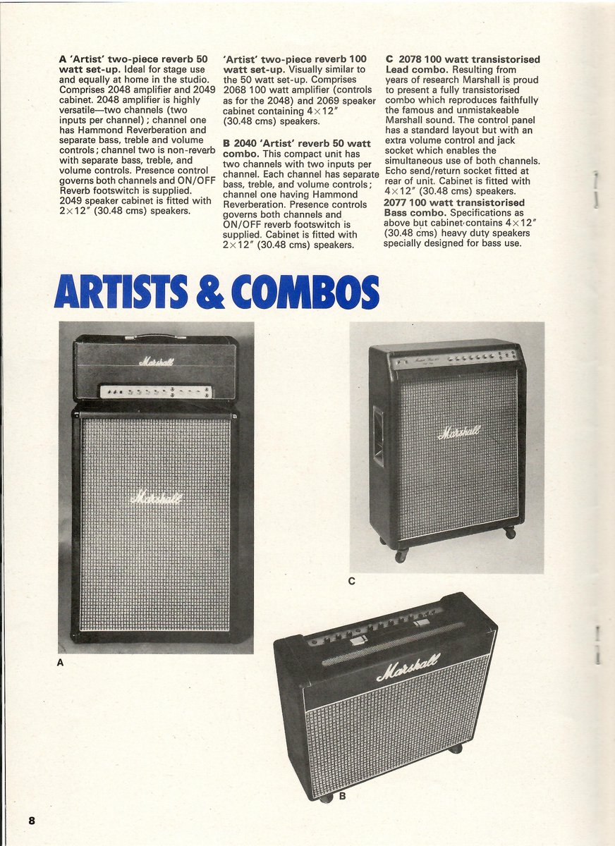 MikehillMhs's tweet photo. As its #Tbt thought it would be great to dig out some of Mikes old memorabilia from Marshall days and beyond so here we go! In no order.  @marshallamps &amp; @rosemorrismusic brochure from 1974.  A young Mike Hill in the second image! https://t.co/zUafpXARgz