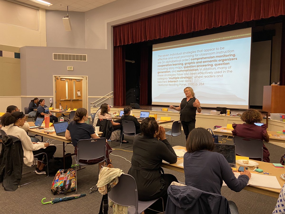 SorforMore's tweet image. Thrilled to have @MichelleJElia with us for day 2 of our LJFA Facilitator Institute. Today we are level setting and leveling up with our Language Comprehension knowledge! @CoxCampus #literacyandjusticeforall