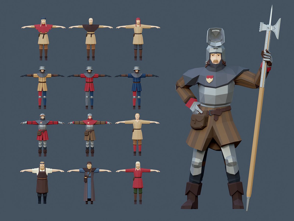 polyperfectteam's tweet photo. ⚔️Introducing a new cast of characters to spark your battles! Sneak peek from the upcoming Poly Fantasy Pack
#lowpoly #polyuniversalpack #polyfantasypack #fantasy #tent #medieval #battle #blender3d #unity3d #assetstore #gamedev #indiegamedev #3dart #polyperfect