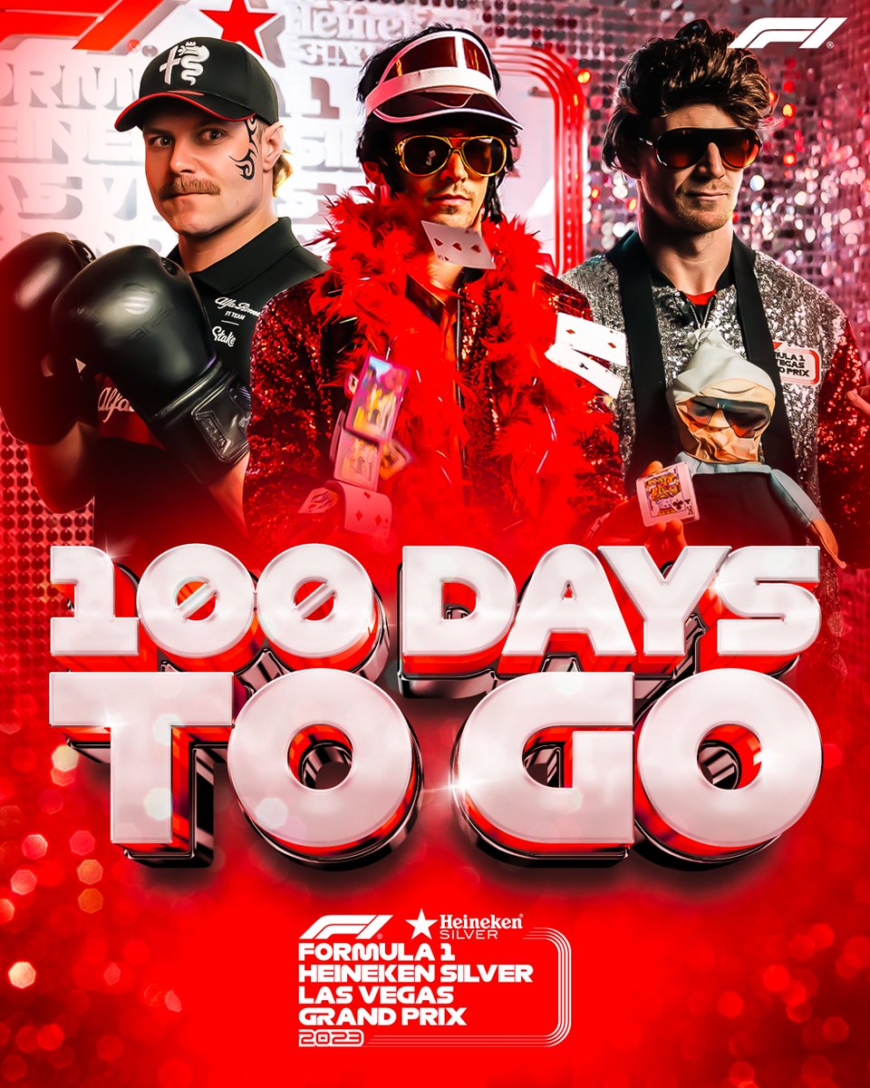 100 DAYS TO LIGHTS OUT IN VEGAS!! 🤩💯 #LasVegasGP #F1