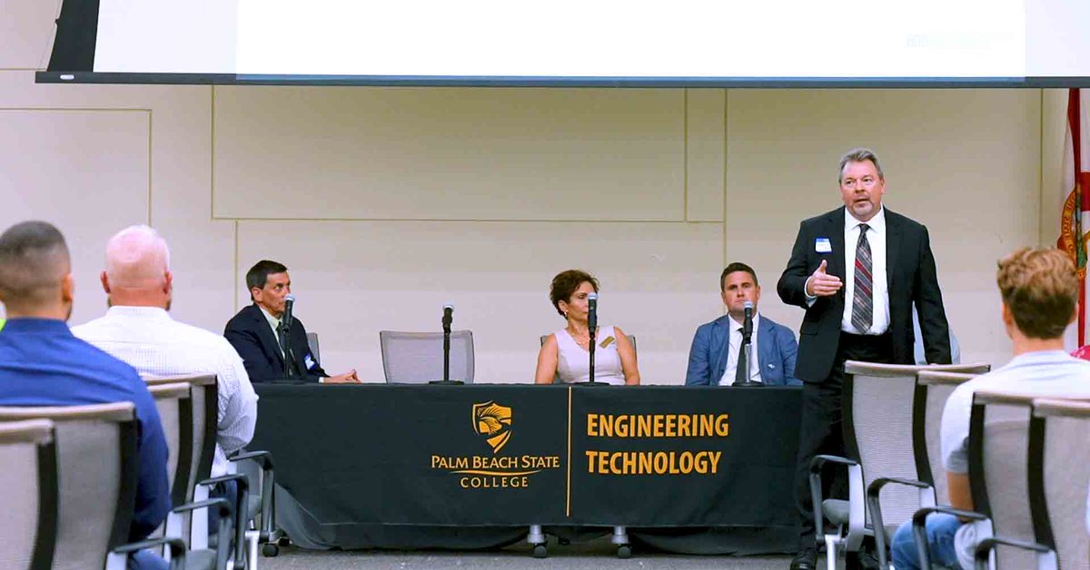 PBStateCollege's tweet image. We had a great turnout at our #engineeringtechnology Business Partnership event earlier this week featuring guest speaker Shawn Rowan. It was an evening of networking and collaboration among PBSC faculty, students, administrators and business partners. Go Panthers!

#MyPBSC