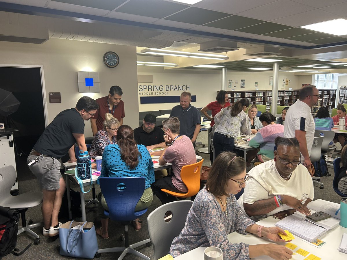 SBMSBearPride's tweet photo. Let’s get our kids talking. Teachers hard at work. Thank you Dr. Yzquierdo for bringing Talk Read, Talk Write to our campus! @SBISDML @SBISD @MayaFranchi @dr_aquagirl https://t.co/grkJG6SXWE