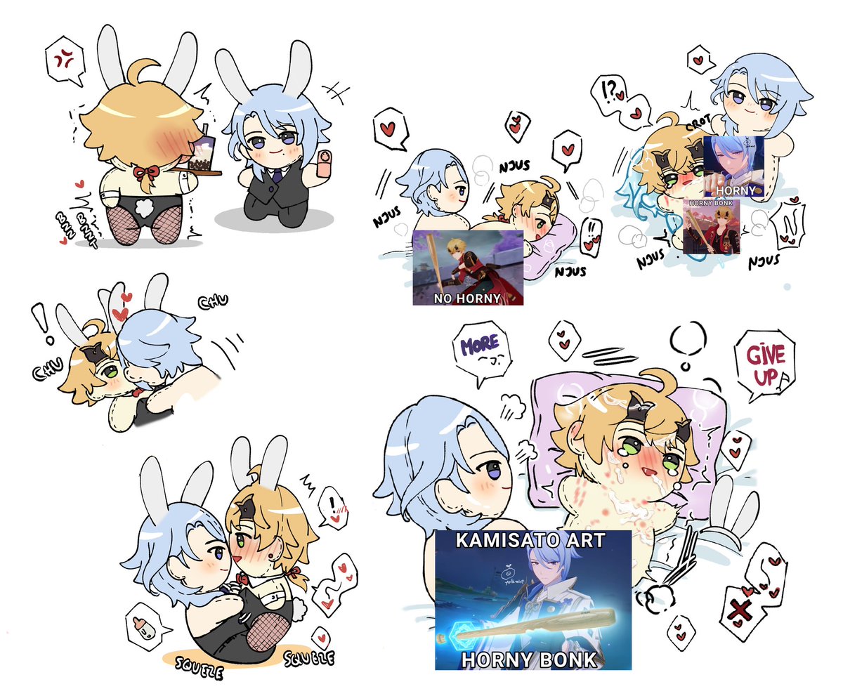 yolkmint2_gnsn's tweet photo. Re: nui with bunny suits costume 
#ayathoma  #若トマ #GenshinImpact https://t.co/9SgnkwhACP