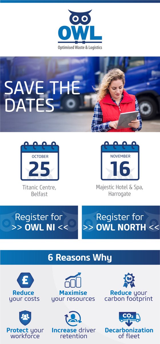 Have you saved the date for OWL NI and OWL North yet? Register today.
OWL NI: lnkd.in/efG7M-M3
OWL North: lnkd.in/eXZHXXJK

Join us at these fantastic events for networking opportunities and insight into the latest available technology.