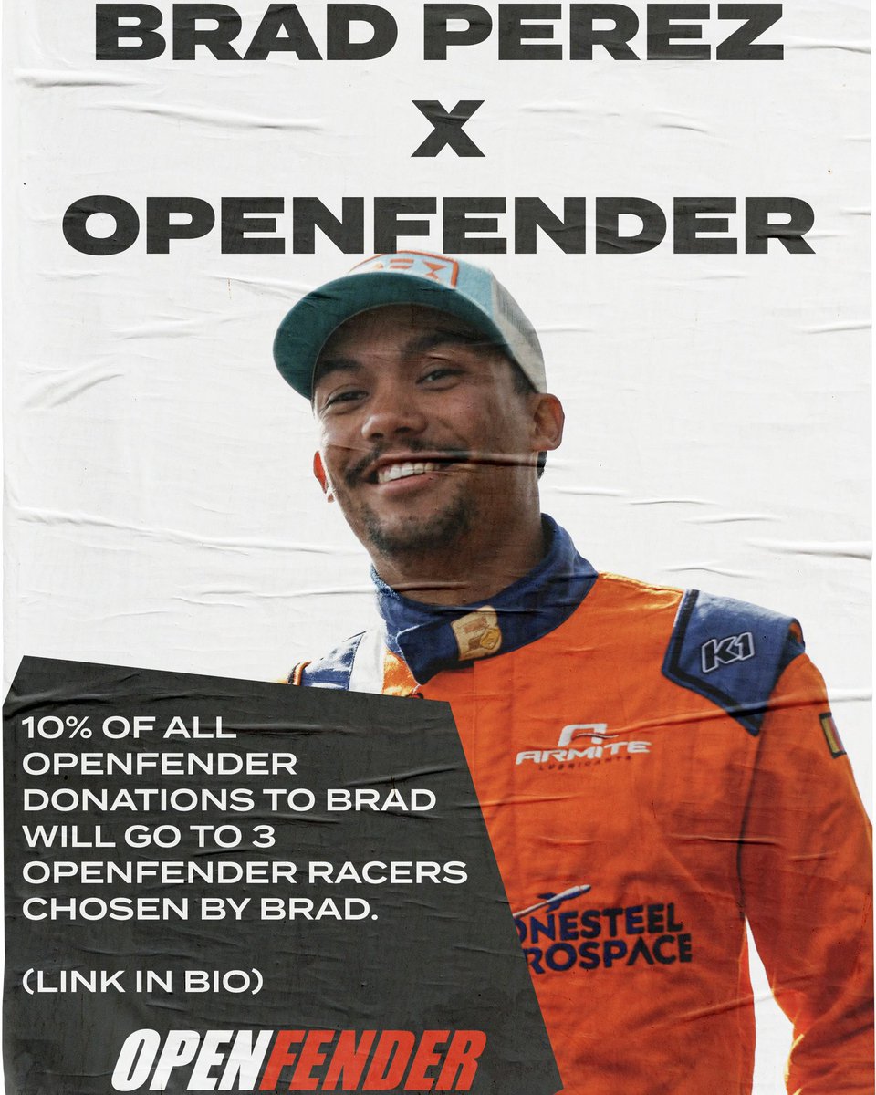bread perez (@bradxperez) on Twitter photo if you're a RACER and want to join <a href="/OpenFender/">OpenFender</a> use my promo code BREAD
anyone on the platform that has a campaign/fund up is eligible to win
gonna pick 3 winners before the Charlotte Roval race on October 7th! if you're a RACER and want to join <a href="/OpenFender/">OpenFender</a> use my promo code BREAD
anyone on the platform that has a campaign/fund up is eligible to win
gonna pick 3 winners before the Charlotte Roval race on October 7th!