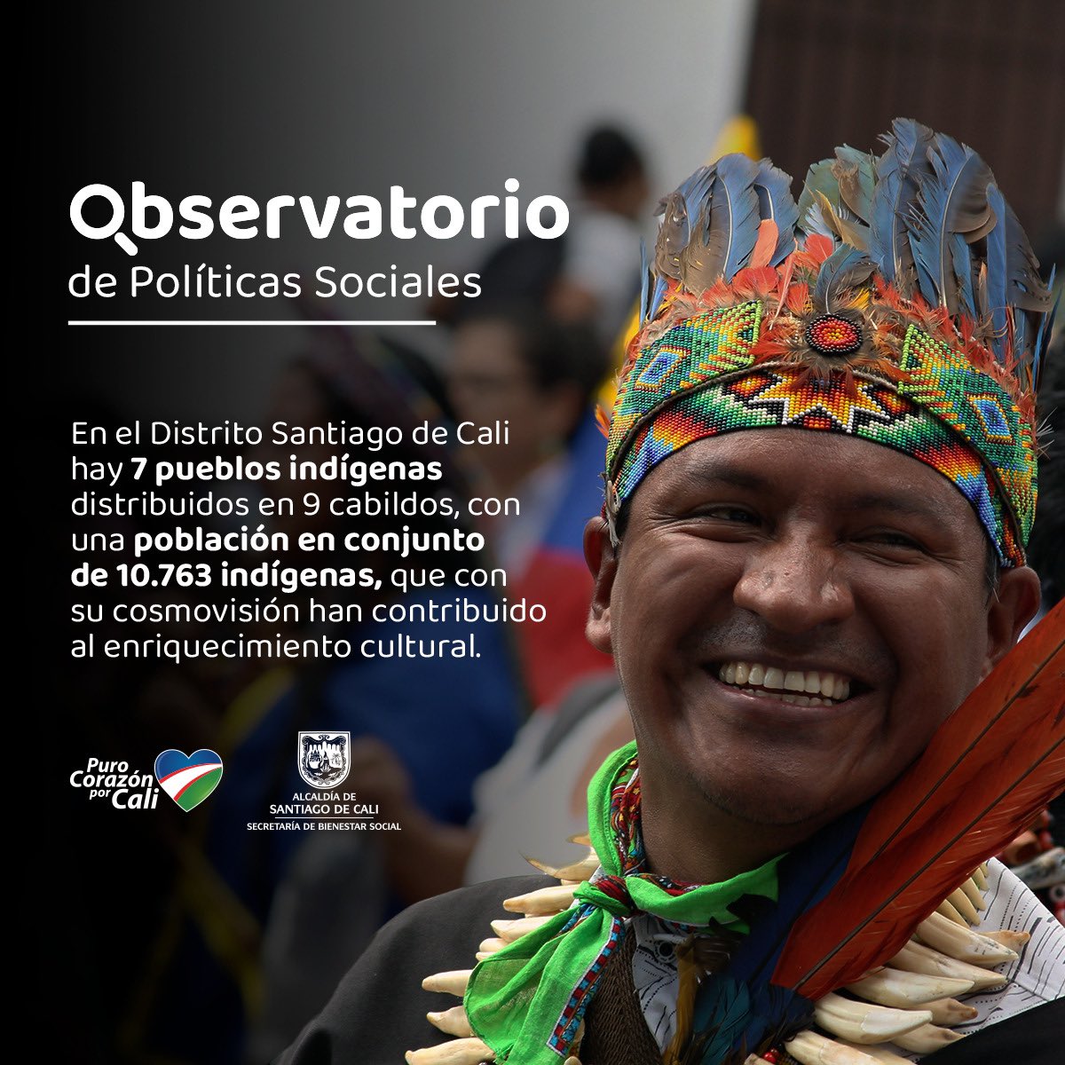BienestarSociaI's tweet photo. 🔎 ¿Sabes cuántos y cuáles son los Cabildos indígenas que hay en Santiago de Cali? 

👉Hoy en ‘Jueves de Dato’, te lo contamos.

#BienestarSocialParaCali💙❤️💚 https://t.co/8UIVH7g194