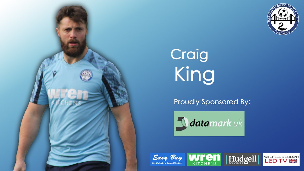 Another who was absent from our video shoot - Crag King!👑 Craig is a key part of the squad, and scored his first goal for the club in our opening day win over Rossington Main. Craig is proudly sponsored by @Datamark4labels. 🦢🦢🦢