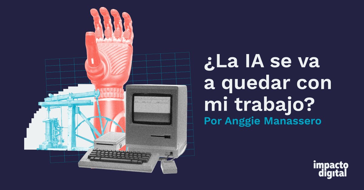 ¿La inteligencia artificial se va a quedar con mi trabajo?  Si este pensamiento te atacó a vos también, podés leer nuestra nota. Lejos de fomentar el pánico, buscamos explicar qué paso este año en el mundo tech y a qué prestarle atención a partir de ahora.
impactodigital.org/inteligenciaar…