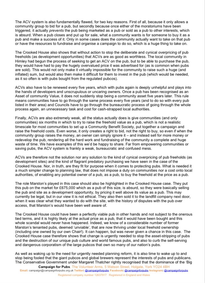CampaignforPubs's tweet image. ENOUGH IS ENOUGH: The shocking case of the #CrookedHouse must be a catalyst for change to stop the endemic asset-stripping of our nation’s #pubs.

We’ve written to the Prime Minister @RishiSunak calling on him to stop #predatorypurchasing to #SaveourPubs

campaignforpubs.org.uk/press_release/…