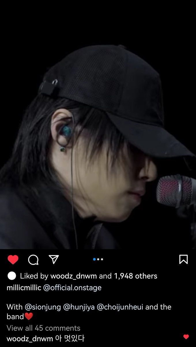 BeaniverseYoun2's tweet photo. 10.08.2023 ซึงยอนกด❤️และโพสต์คอมเมนท์ใต้ IG reel ของคุณ Millic ว่า
🦊 อ้า เท่มาก
*คุณ Millic ร่วมแต่งเพลง Journey เพลงไตเติ้ลอัลบั้ม OO-LI ค่ะ
#MILLIC #밀릭 #WOODZ #조승연 #우즈 https://t.co/UEazYLpevv