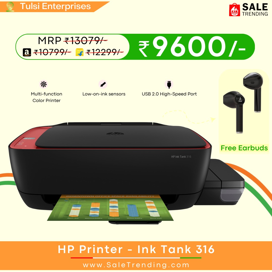 Seize the Savings: Unleash Discounts on HP Ink Tank 316 Printer🔥
.
saletrending.com/sale_detail?co…
.
#printer #inktankprinter #hpprinters #hp #independencedaysale #deal #sale