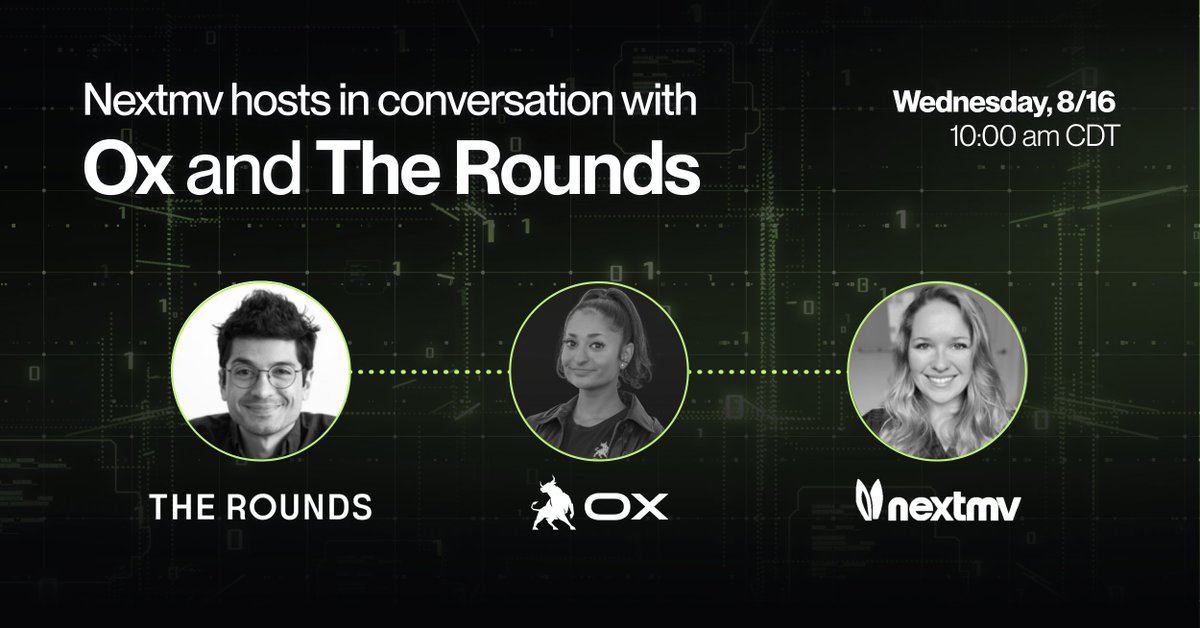 Join us for an industry conversation hosted by Nextmv on Wed. 8/16 where visionary CEOs from The Rounds and Ox will delve into the exciting realms of circular logistics, human-centered automation, and decision optimization. Sign up now: hubs.la/Q01-J98z0