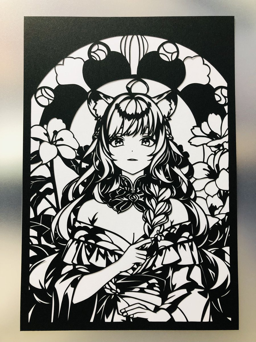 売文家VTuber、雅王とらいさん。  #雅王とらい #アートライ #切り絵