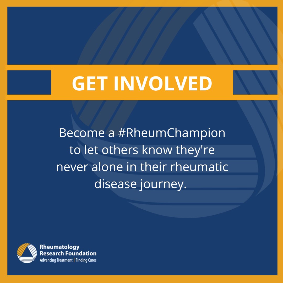 Our #RheumChampion initiative gives every patient with #rheumaticdisease the opportunity to share their unique and important story. Send us a DM to learn how you can become a #RheumChampion.