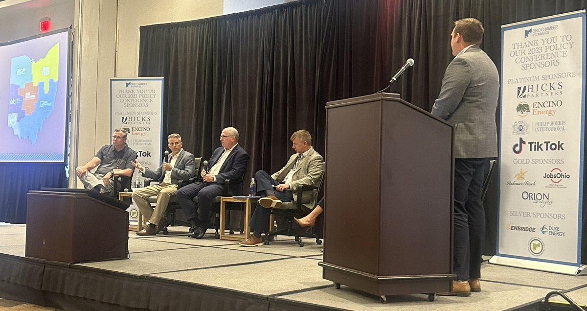 wisecupbryson's tweet photo. @Ohio_SE is at the @OhioChamber Policy Conference- Great discussion this morning on Exploring Ohio’s Regional Business Climates https://t.co/V0ylP0czNF