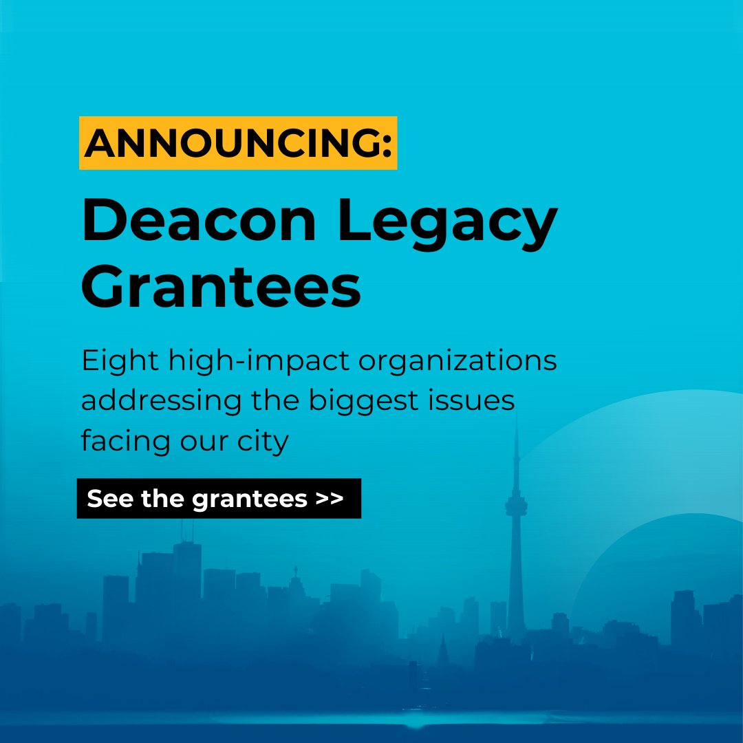 TorontoFdn's tweet photo. Deacon Legacy Grants are inspired by our founders and enabled by fundholders who have entrusted us to steward their philanthropic aspirations.

Get to know this year’s recipients: https://t.co/dPFnT0h0XM https://t.co/52Qvlapkdp