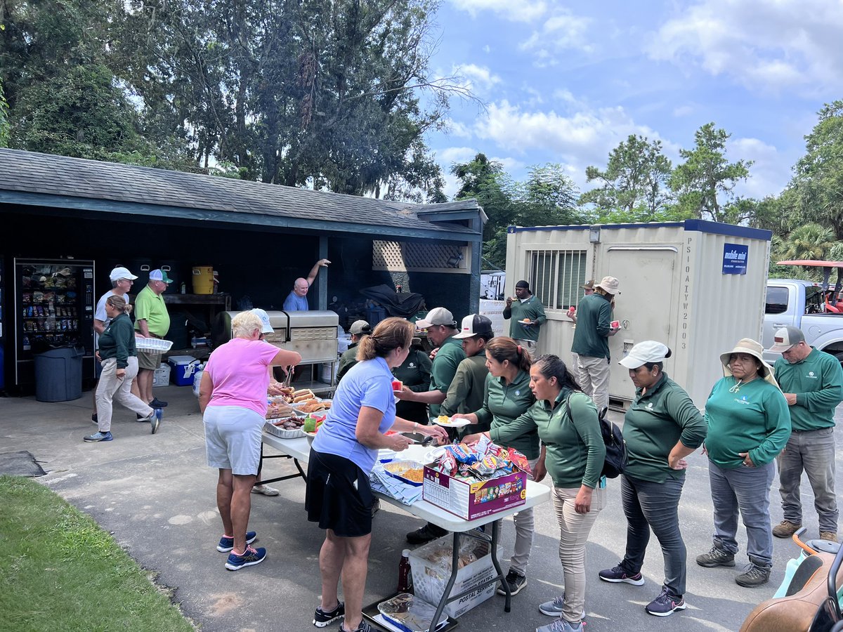 Callawassie members cooking lunch for the team today as we wrap up aerification week. Thank you!