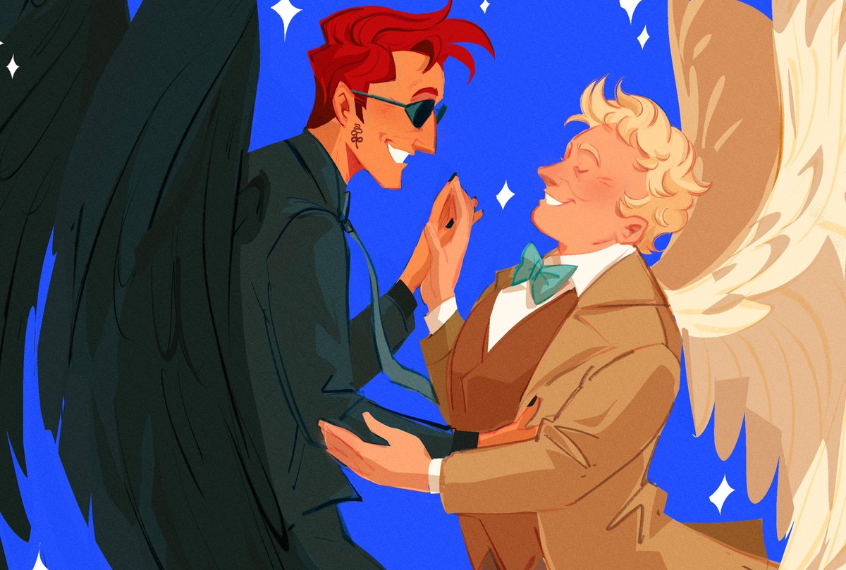 caligmaera's tweet photo. they've taken up residence in my brain #GoodOmens https://t.co/QkX1cy0e10