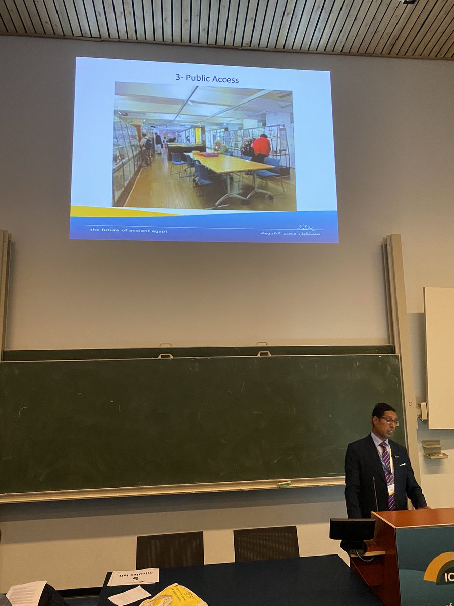 Session: Museology - Sayed Abuelfadl (National Museum of Egyptian Civilizations) gives an overview on university museums of archaeology in Egypt #ice2023Leiden