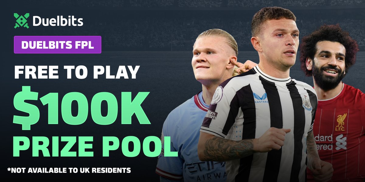 Duelbits's tweet photo. ⚽ Play FPL? Like winning money for FREE? We’ve created our own FPL mini league &amp; have $100k in prizes up for grabs!

🔗 All you need to do is register on our site, head to https://t.co/dj8POXnolU, link your FPL account &amp; join our league!

⏳ The Premier League is ALMOST back… https://t.co/pdY1kvkF31
