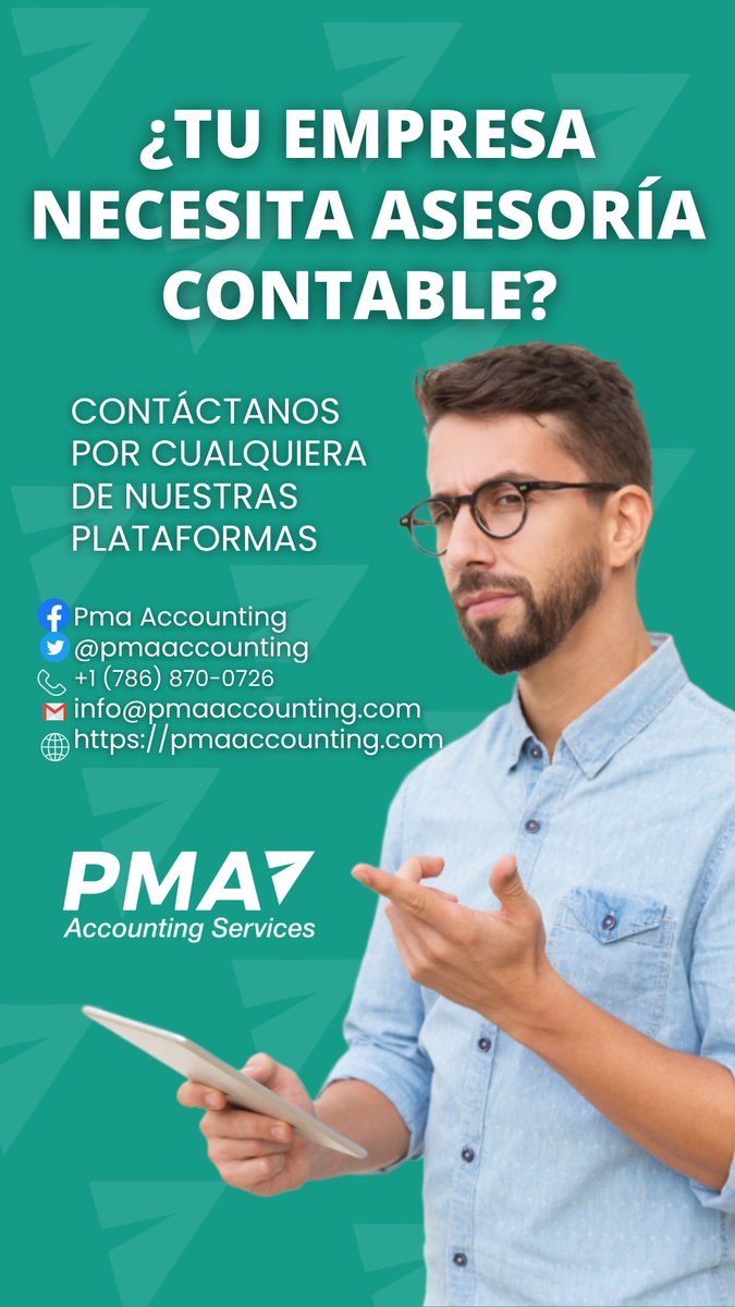 PmaAccounting's tweet photo. ¿TU EMPRESA NECESITA ASESORÍA CONTABLE?  

¡CONTÁCTANOS!
 . 
.
 . 
#Accounting #taxes #USA https://t.co/jzfyVdoJ2C