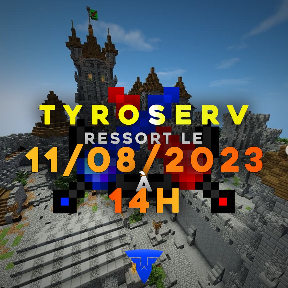 tyrolium's tweet photo. TyroServ notre serveur Minecraft Moddé 100% gratuit sort ce 11 août à 14h !

Directement https://t.co/4pyqh8druq ! https://t.co/irjHe7JIhH
