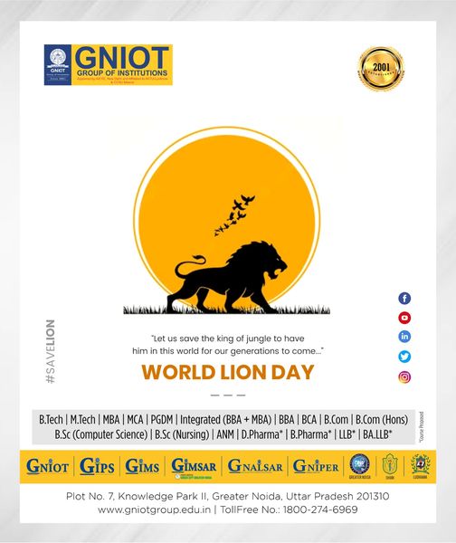 📷📷Happy #WorldLionDay!📷 Let's celebrate these majestic creatures that captivate our hearts with their strength and magnificence.
#GNIOT #MajesticLions #AsiaticLions #ProudToProtect #ConservationSuccess #SaveOurWildlife #LionLove #WildlifeConservation #LionHabitat