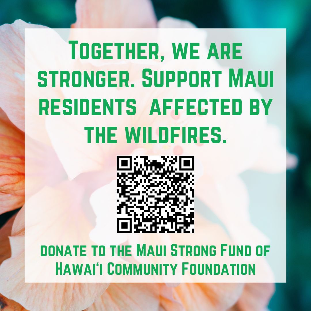 The outpouring of support is truly tremendous. Mahalo for all of your kōkua and for spreading the word about the Maui Strong Fund. If you would like to donate, please visit hawaiicommunityfoundation.org/maui-strong #MauiStrong