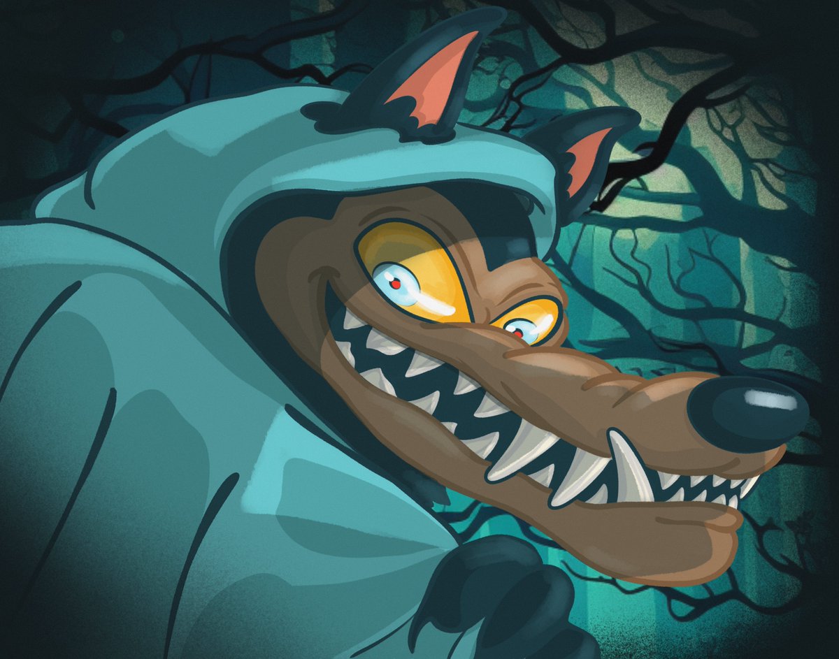 Character Introduction #2: The Wolf (Little Red Riding Hood)

The Wolf is the nightmare of anyone traveling the roads of the underworld. He sits on the board and blocks anyone who wishes to pass. Best to go another way. Art isn't final.