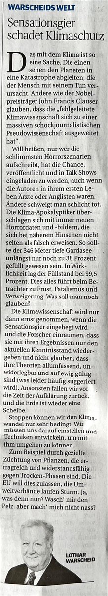 <a href="/S4FSaarland/">Scientists for Future Saarland</a> 🤬 #Desinformation zur #KlimaKrise von Feinsten am 9.8.23 veröffentlicht von der #SaarbrueckerZeitung ❗️

100% #Schwurblerniveau
100% #Klimawandelleugner
100% #SchämDich <a href="/szaktuell/">Saarbrücker Zeitung</a> 
❗️🤬
